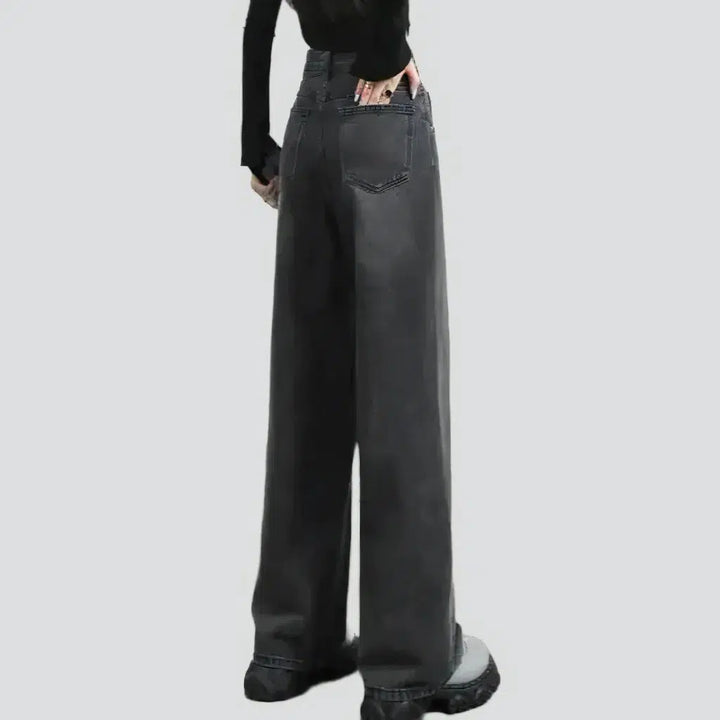 Fashion mid-waist jeans
 for ladies