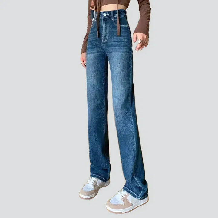 Whiskered women's classic jeans