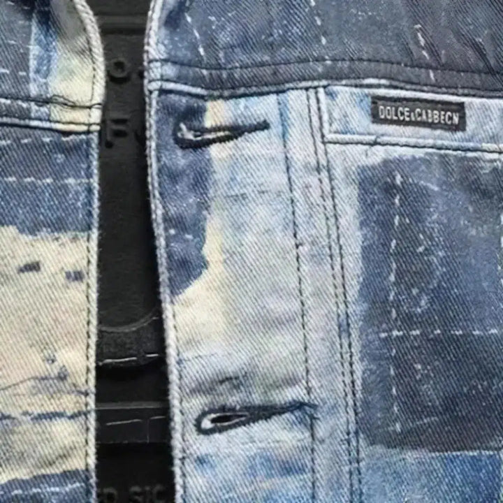 Street slim men's jeans jacket