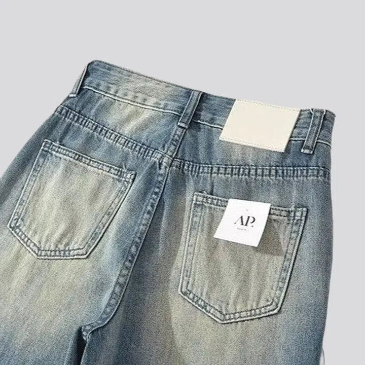 Vintage sanded jeans
 for women
