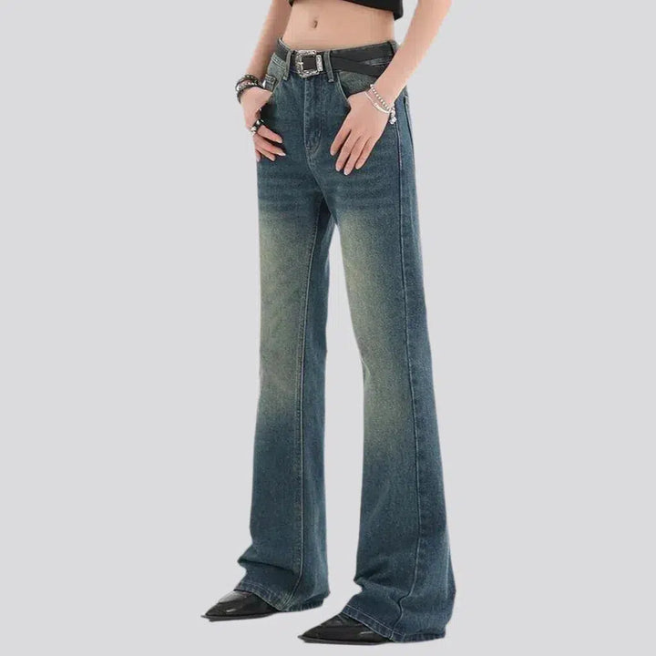 Medium wash vintage jeans
 for women