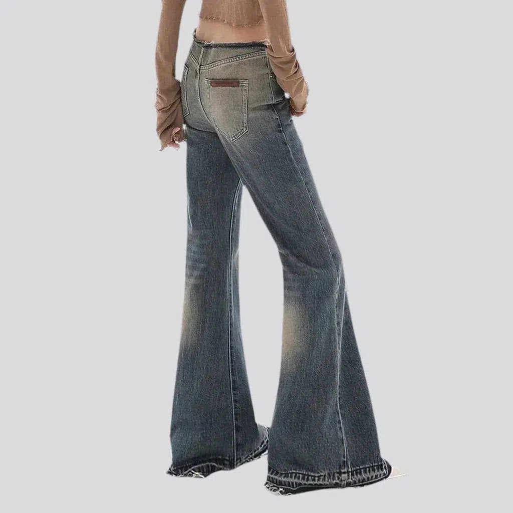 Bootcut women's floor-length jeans