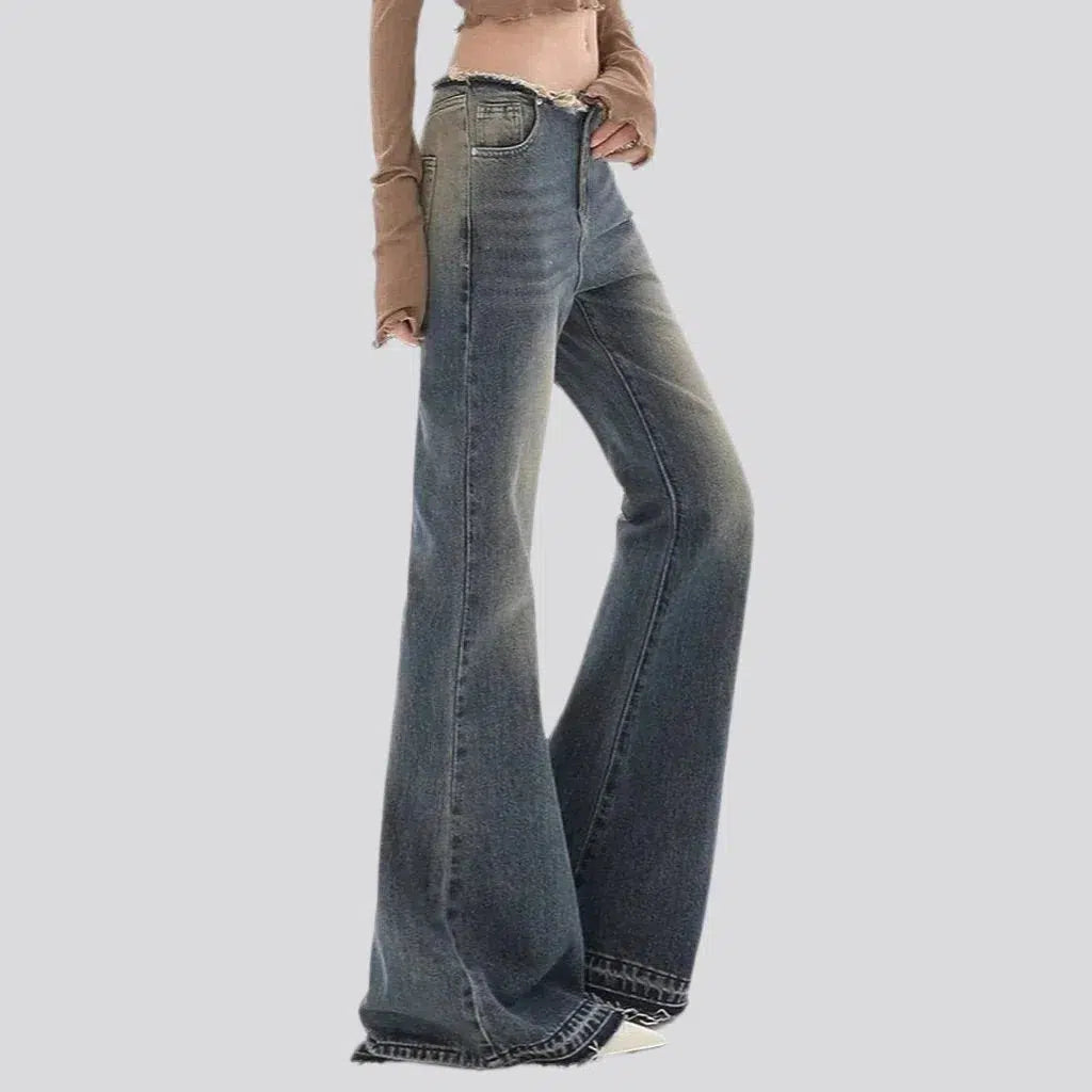 Bootcut women's floor-length jeans