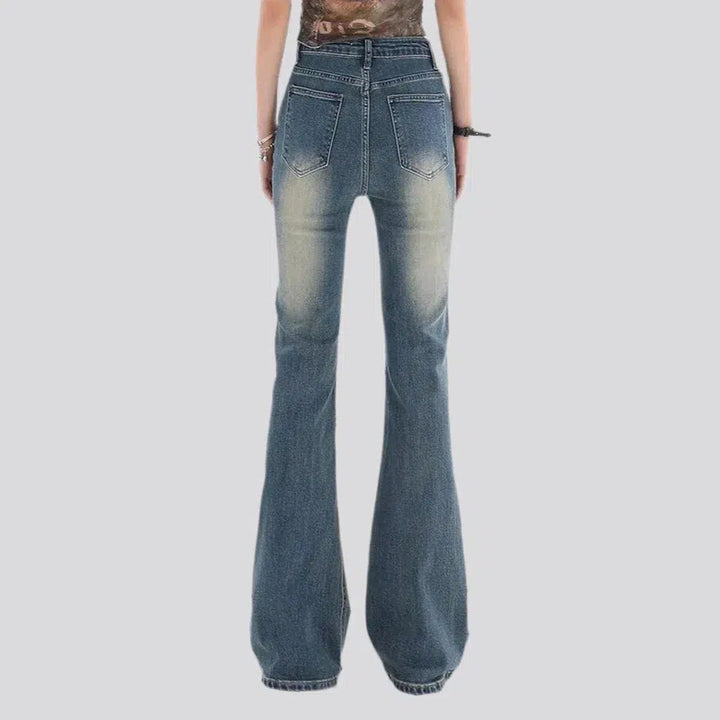 Bootcut medium women's wash jeans
