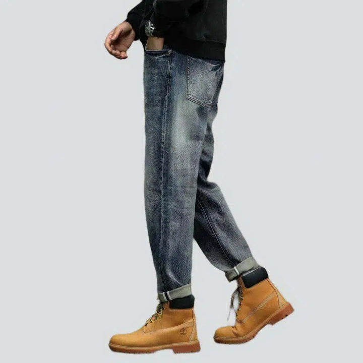 Vintage sanded jeans
 for men