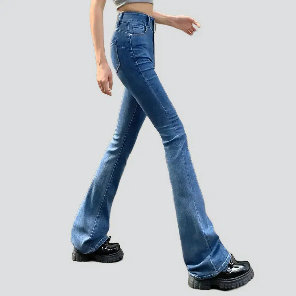 Street women's stonewashed jeans