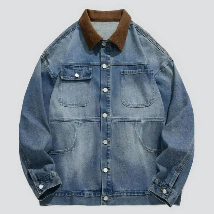 Fashion vintage men's jean jacket
