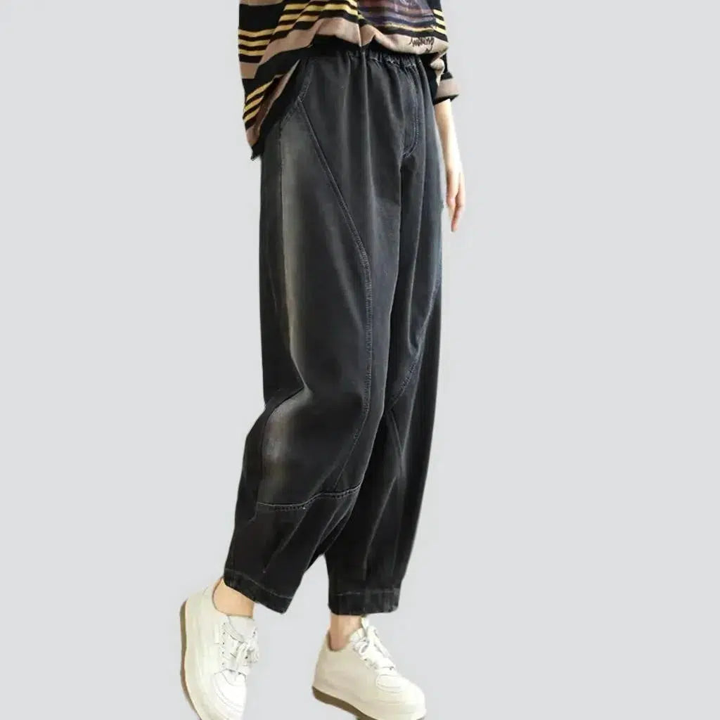 High-waist vintage denim pants
 for ladies