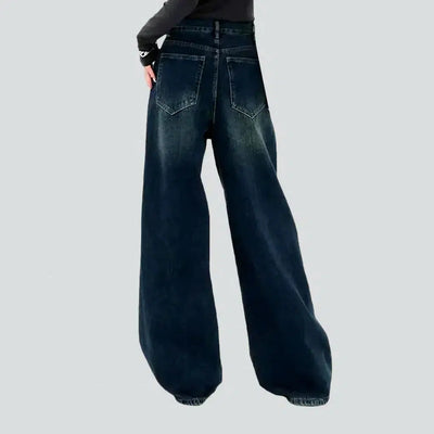 Street dark-wash jeans
 for women