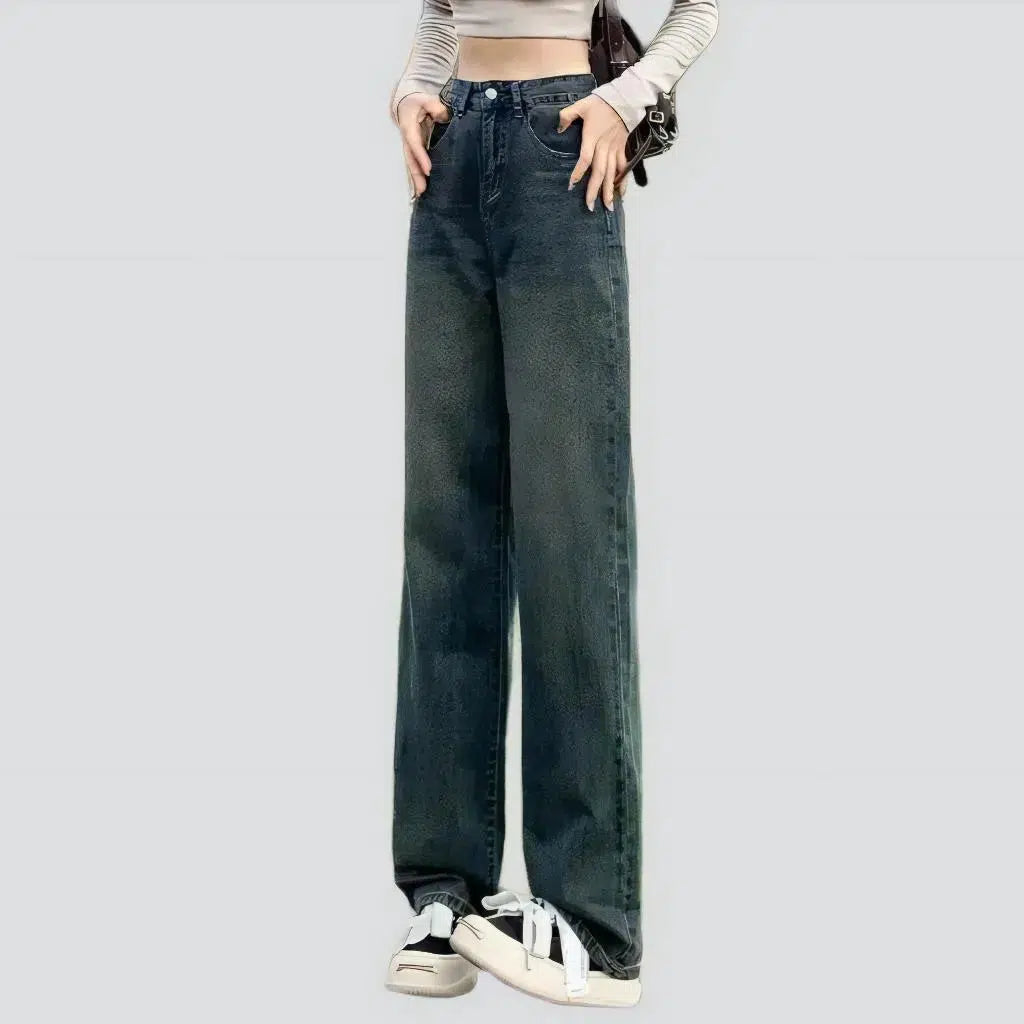 Color baggy jeans
 for women