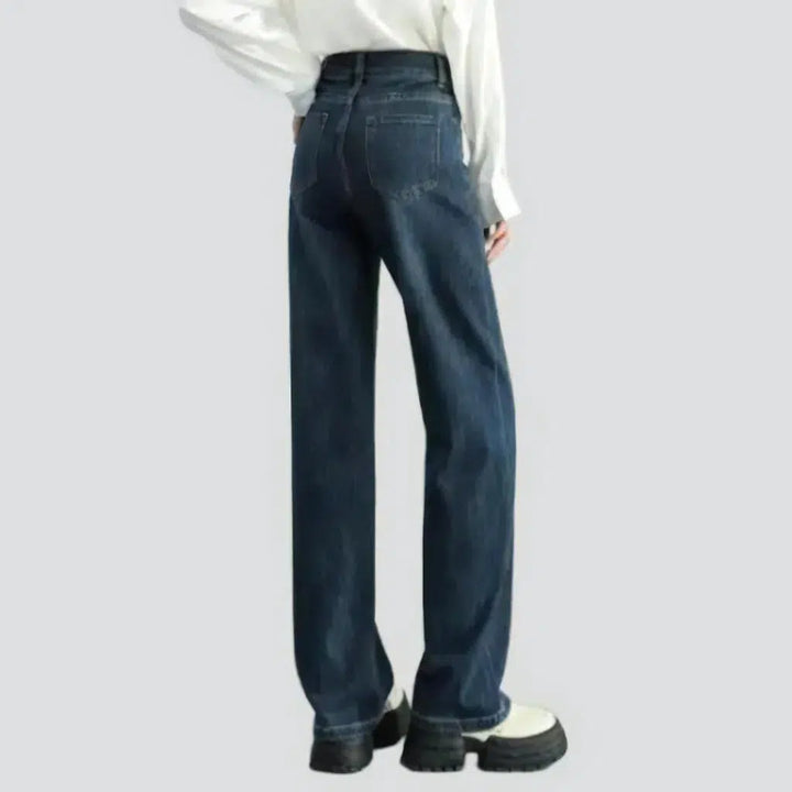 Whiskered high-waist jeans
 for ladies