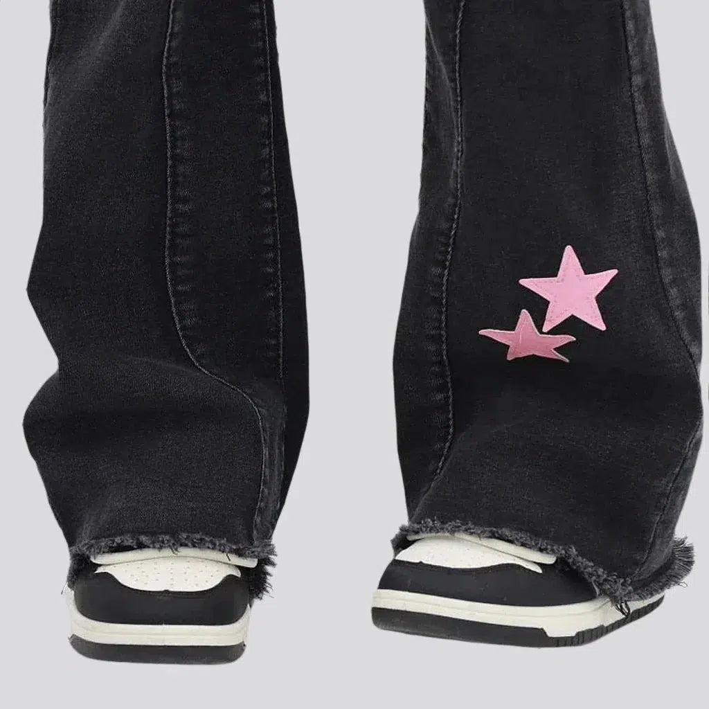 Front seams women's y2k jeans