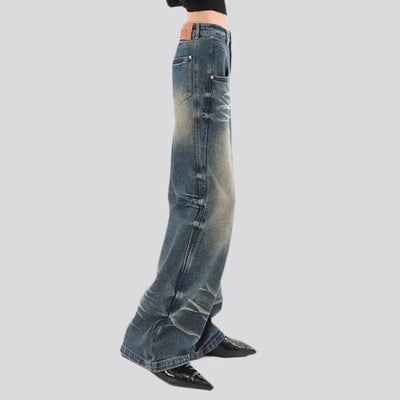 Mid-waist flared jeans
 for ladies