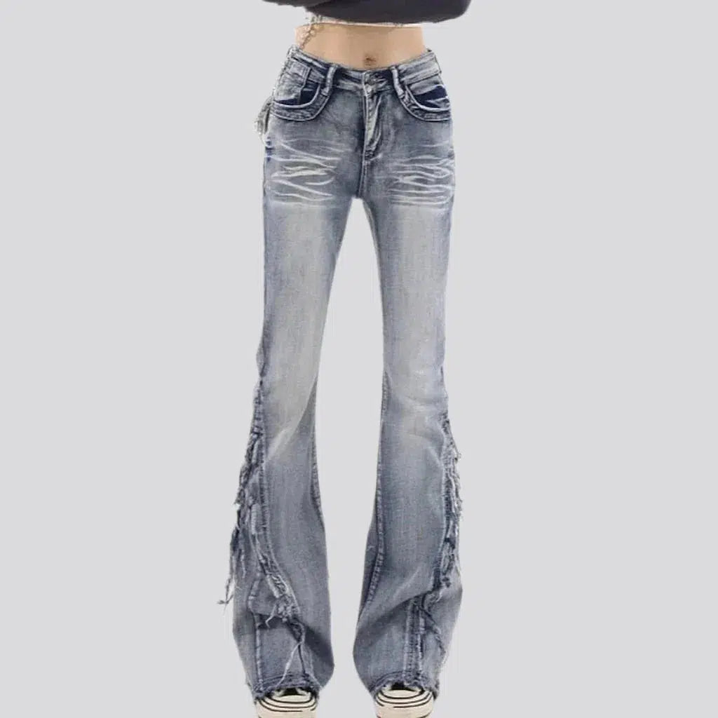 Sanded street jeans
 for ladies