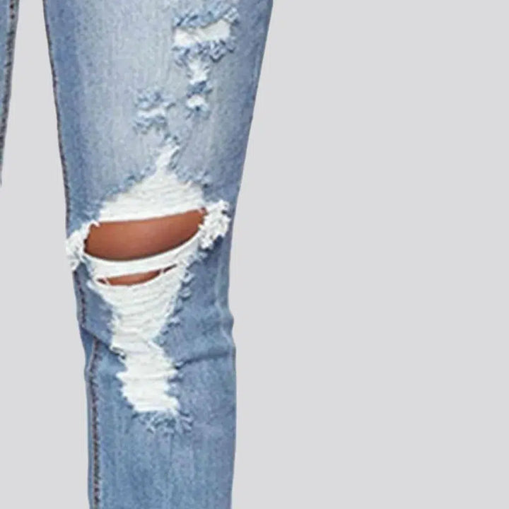 Slim women's sanded jeans
