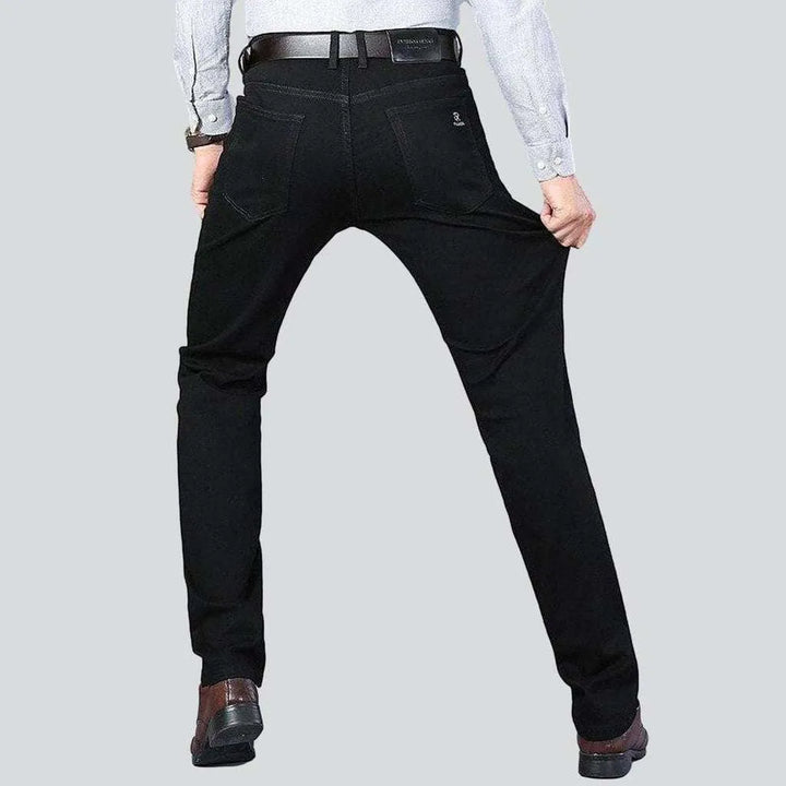 Black regular men's jeans