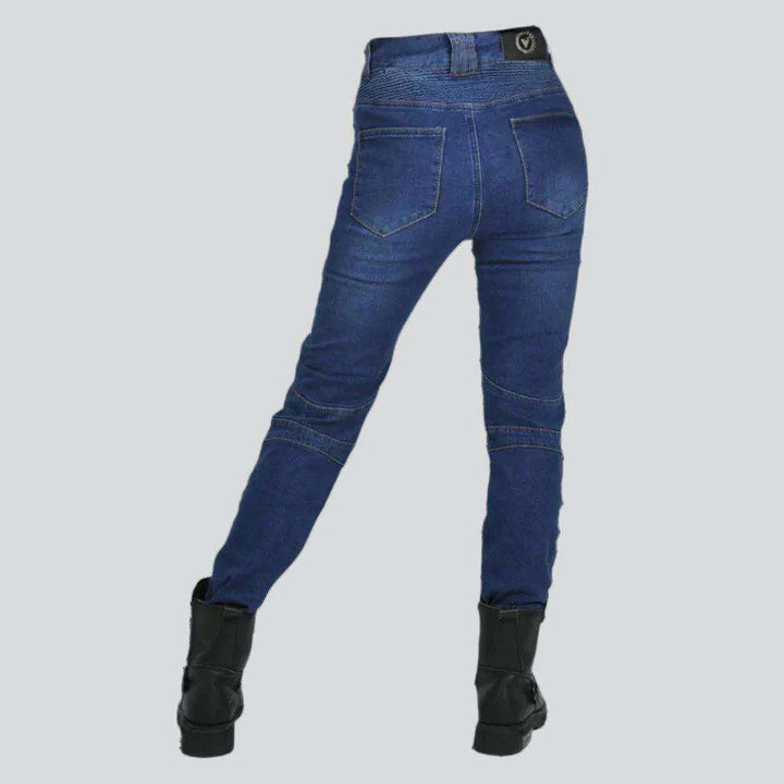 Skinny urban women's biker jeans