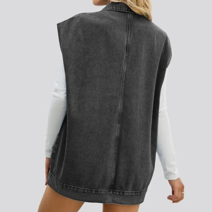 Fashion vintage women's denim vest