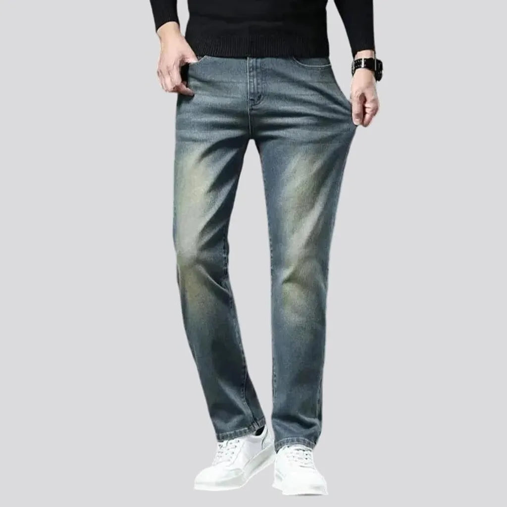 Sleek slim fit retro men's jeans