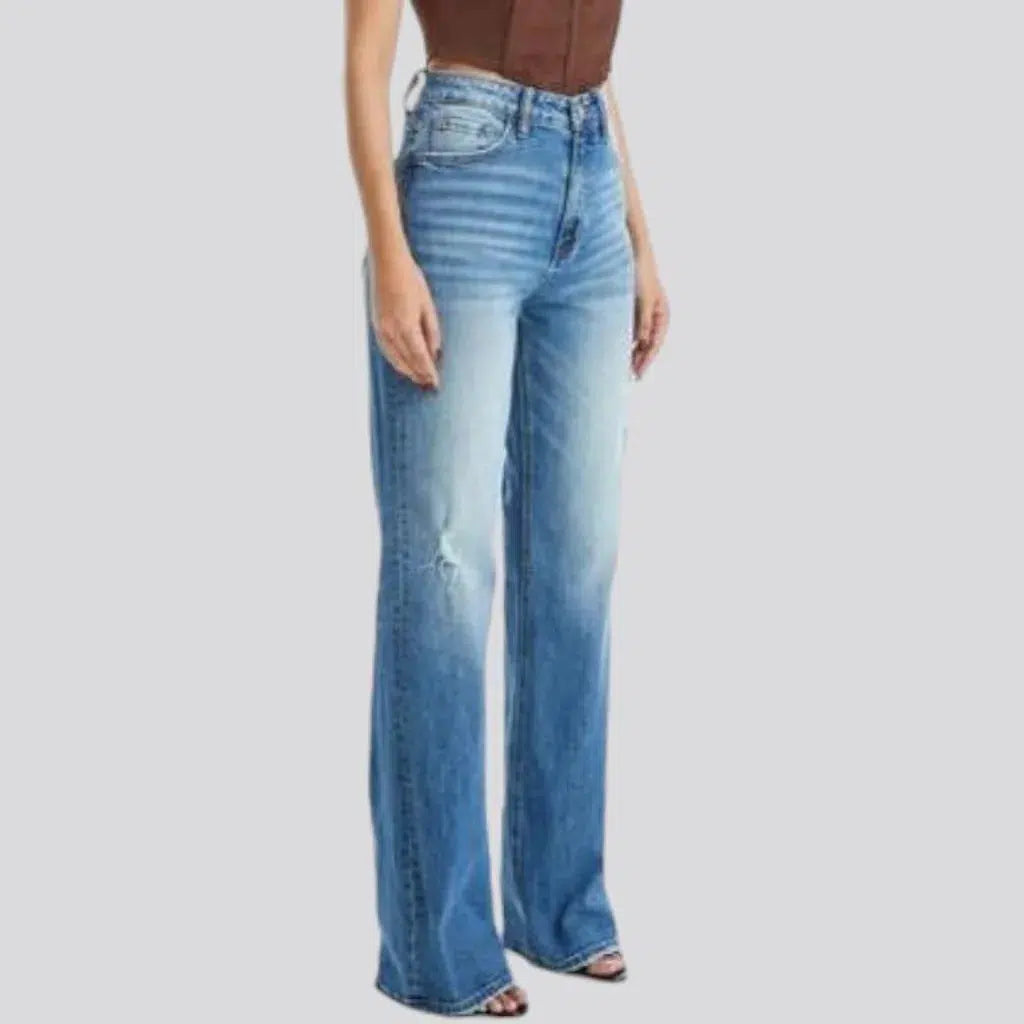 Whiskered women's fashion jeans