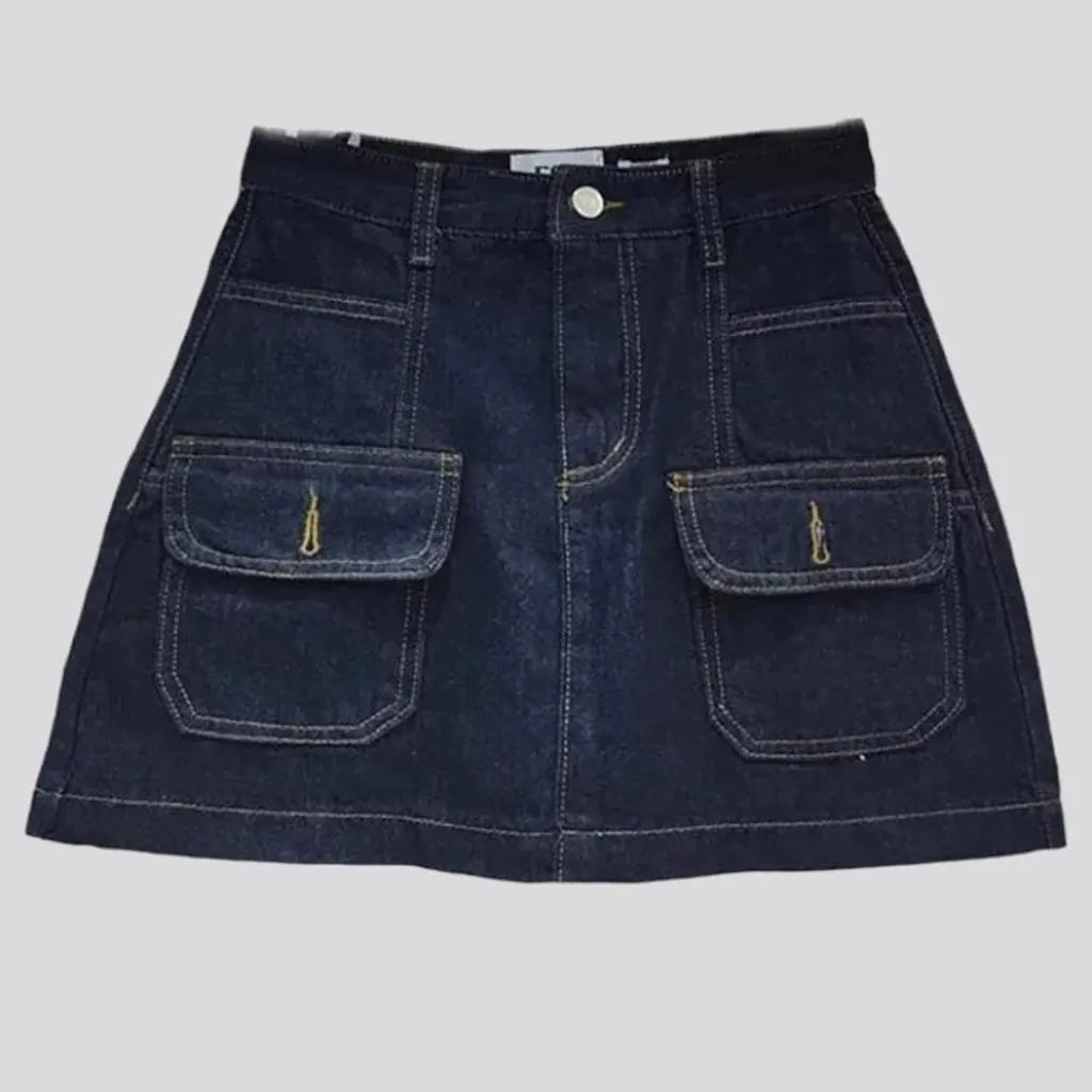 Dark-wash women's jeans skort | Jeans4you.shop