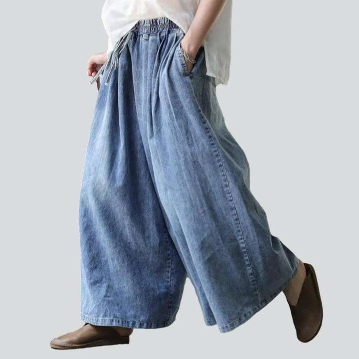 Women's culotte denim pants
