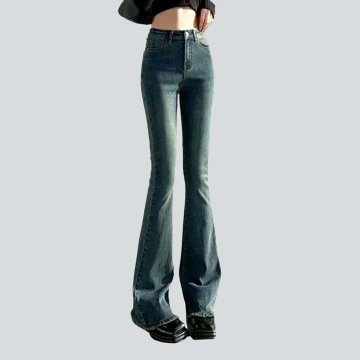 Stonewashed street jeans
 for women