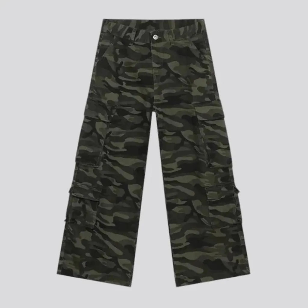 Camouflage baggy cargo men's jeans