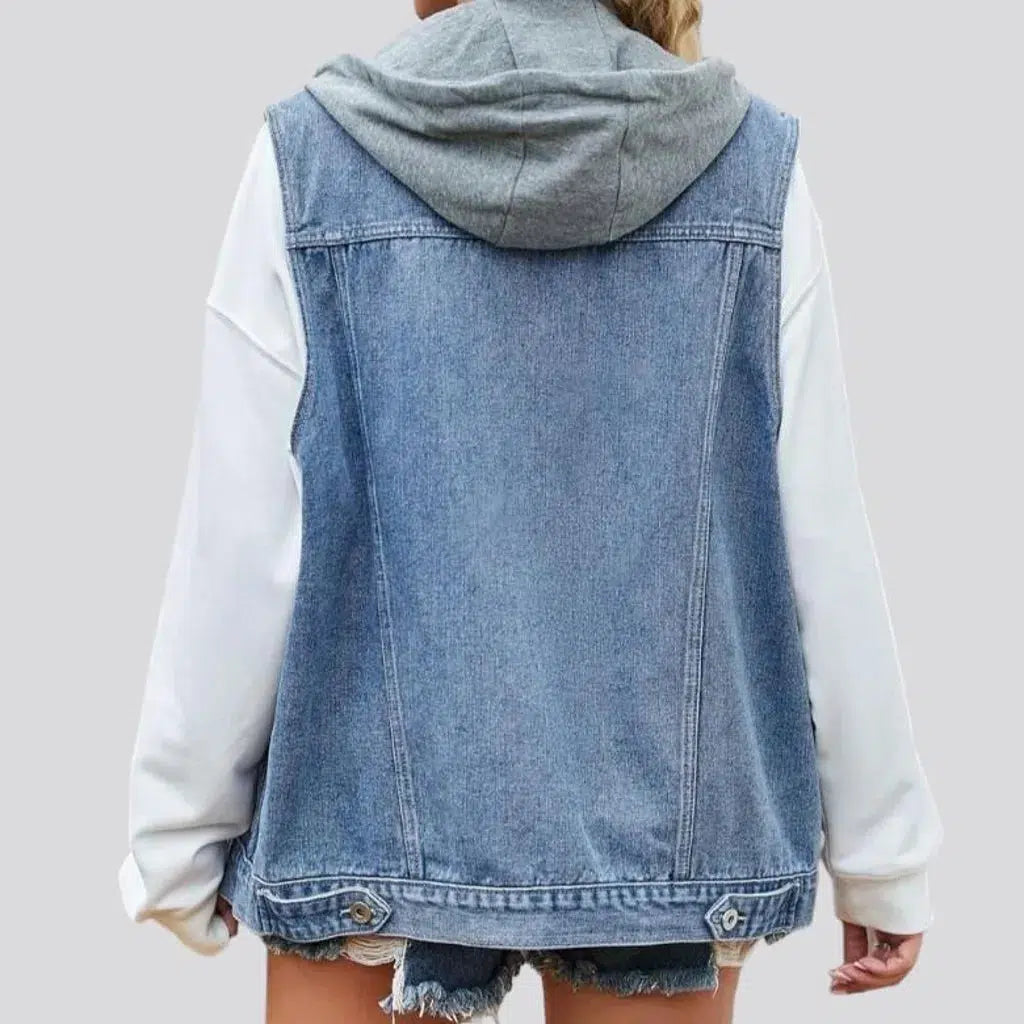 Cotton-sleeves fashion women's jean jacket