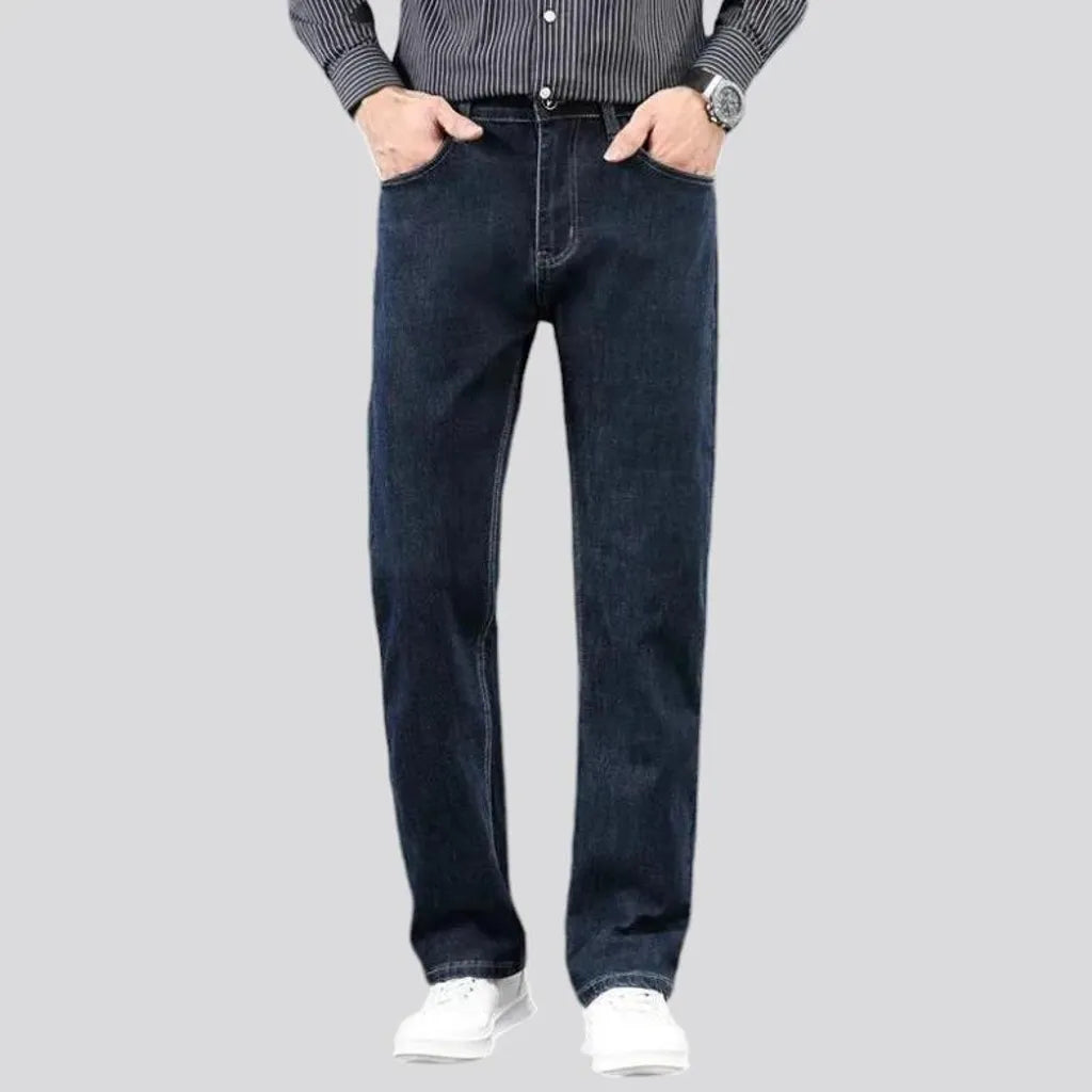 Stretchable high rise men's jeans