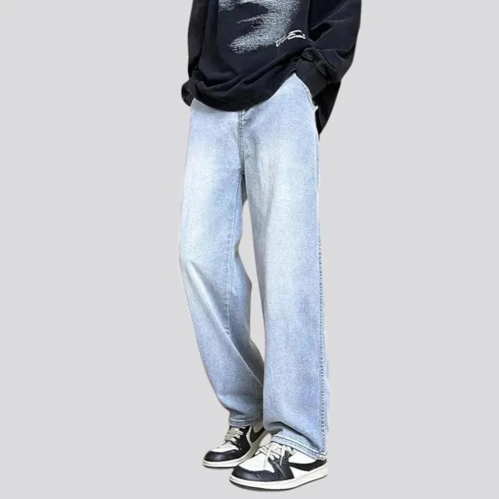 90s mid rise baggy street style jeans for men