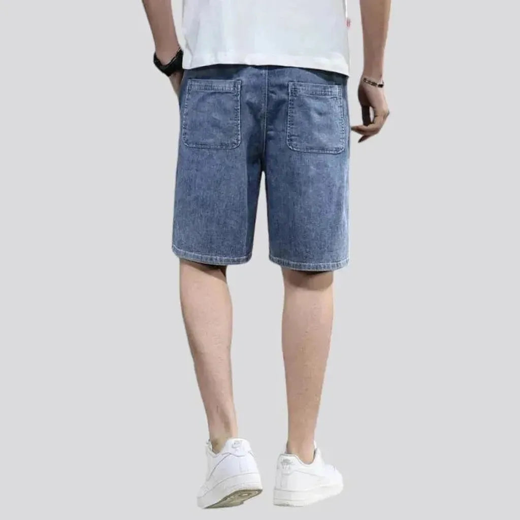 Stonewashed men's denim shorts