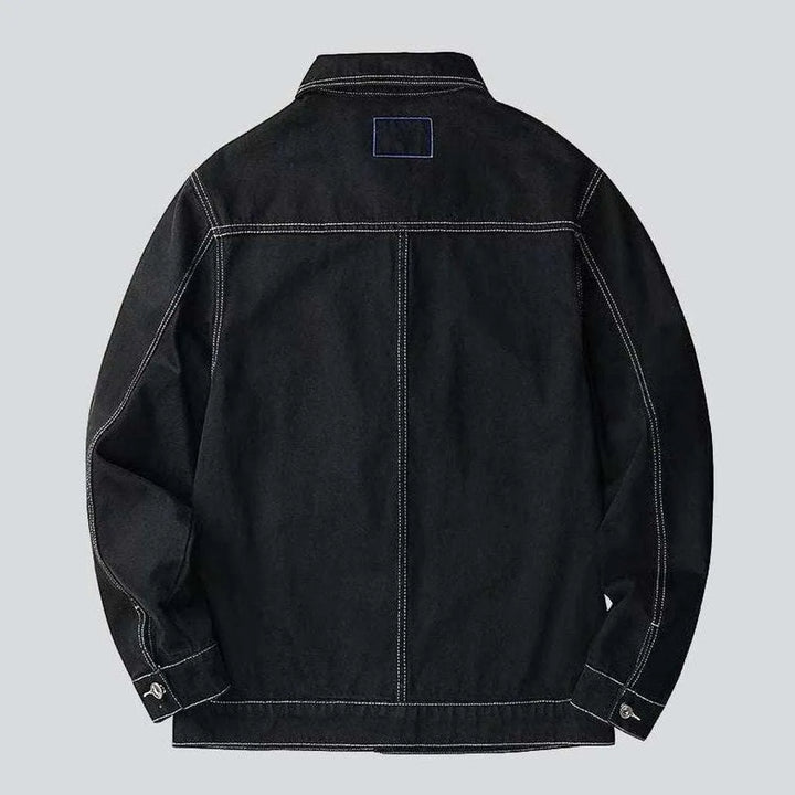 Urban men's black denim jacket