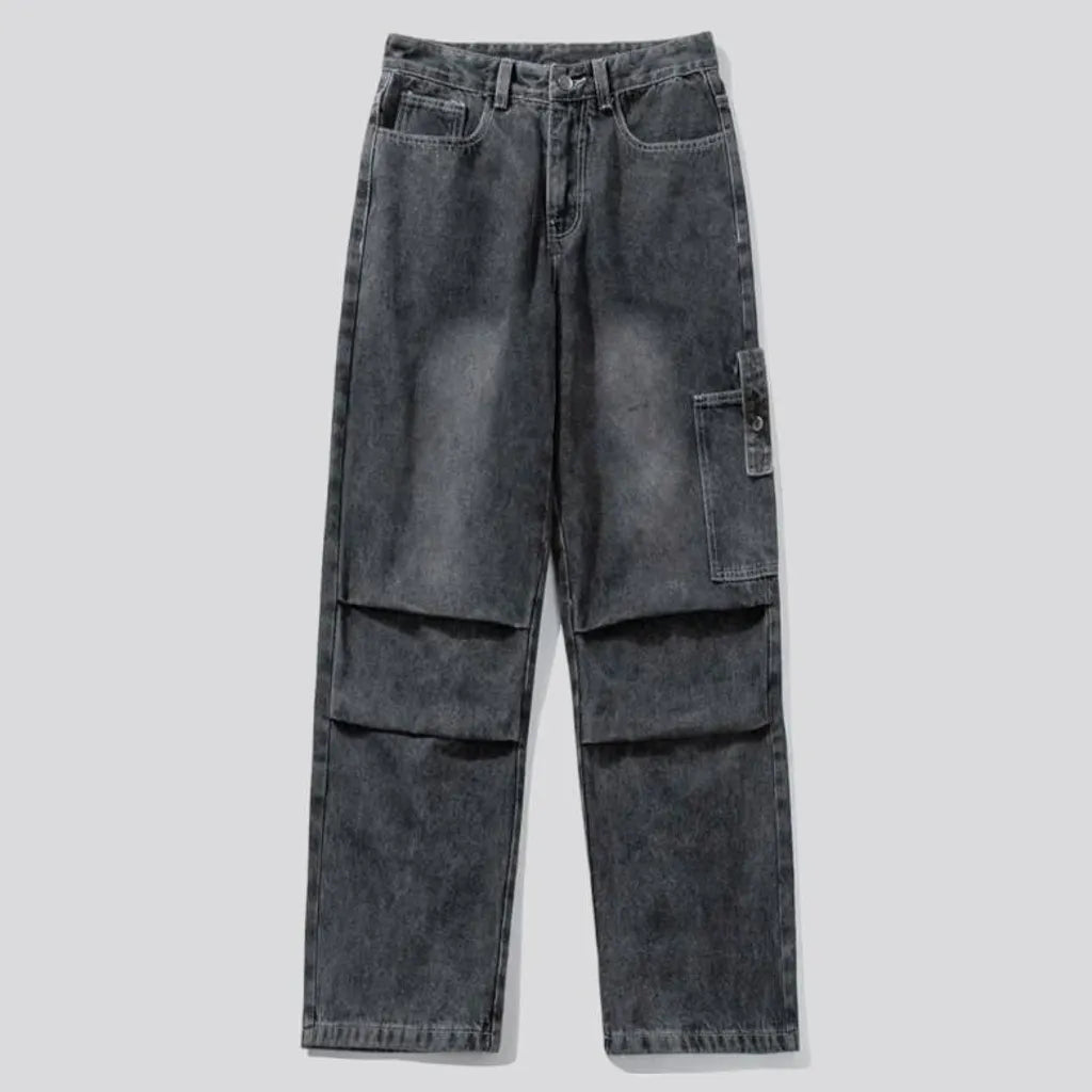Fashion men's tall-waist jeans