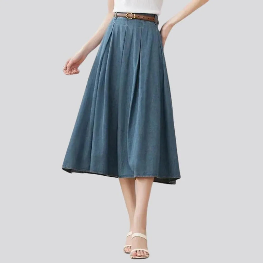 High-waist street denim skirt
 for women