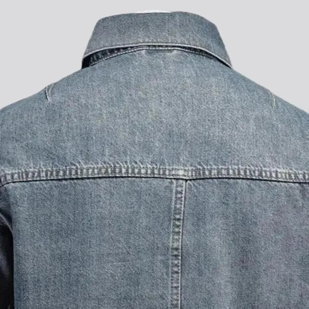 Vintage stonewashed men's denim jacket