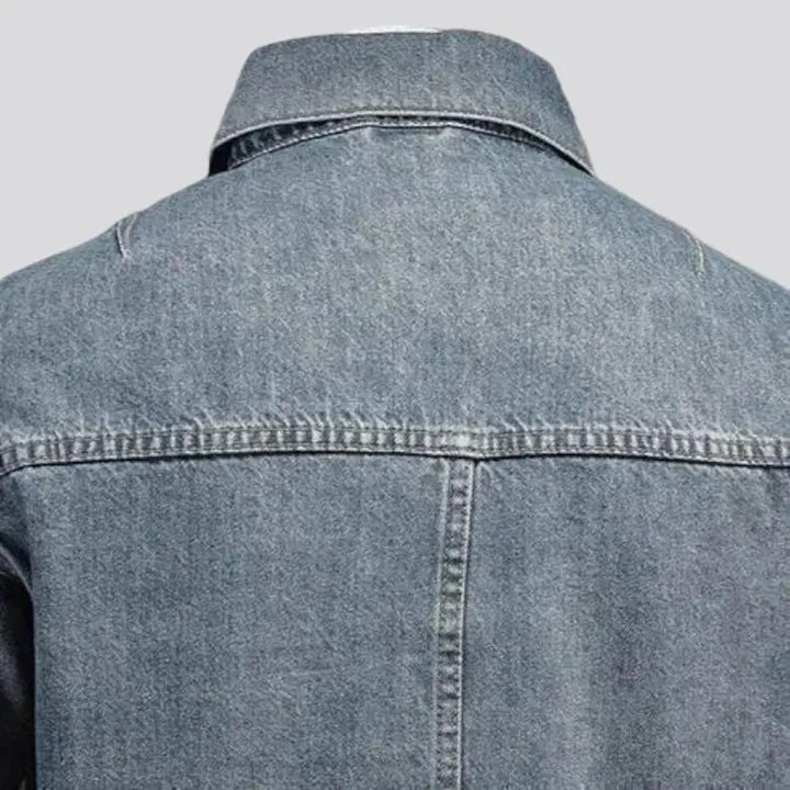 Vintage stonewashed men's denim jacket