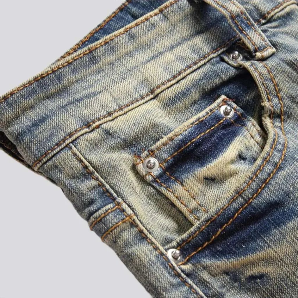 Distressed y2k jeans
 for men