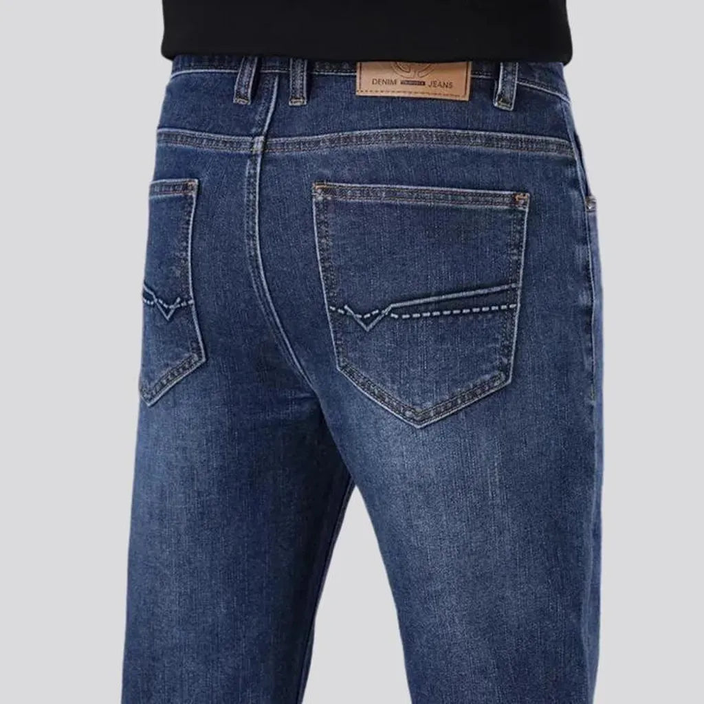 Stretchable high waist men's jeans