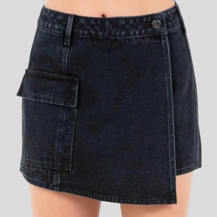 Casual chic denim jeans skort