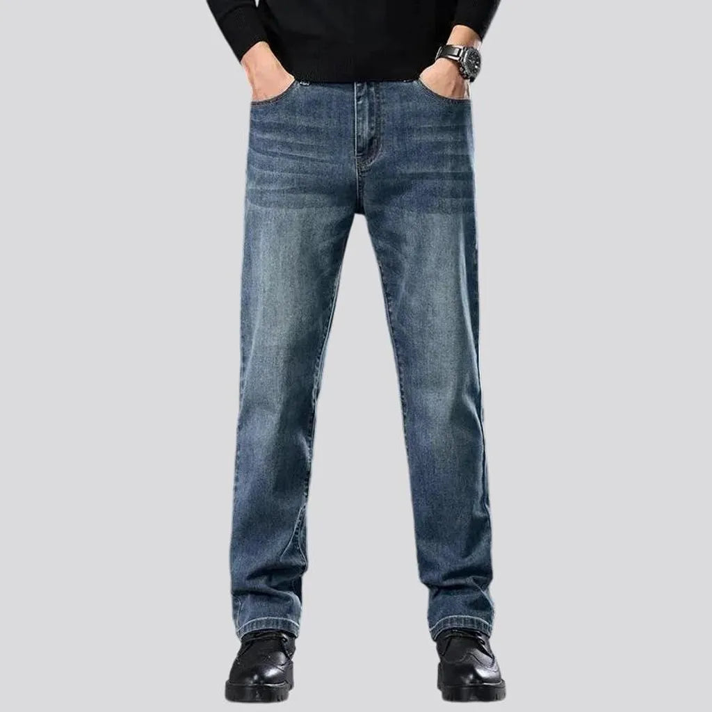 Elastic fit retro jeans for men