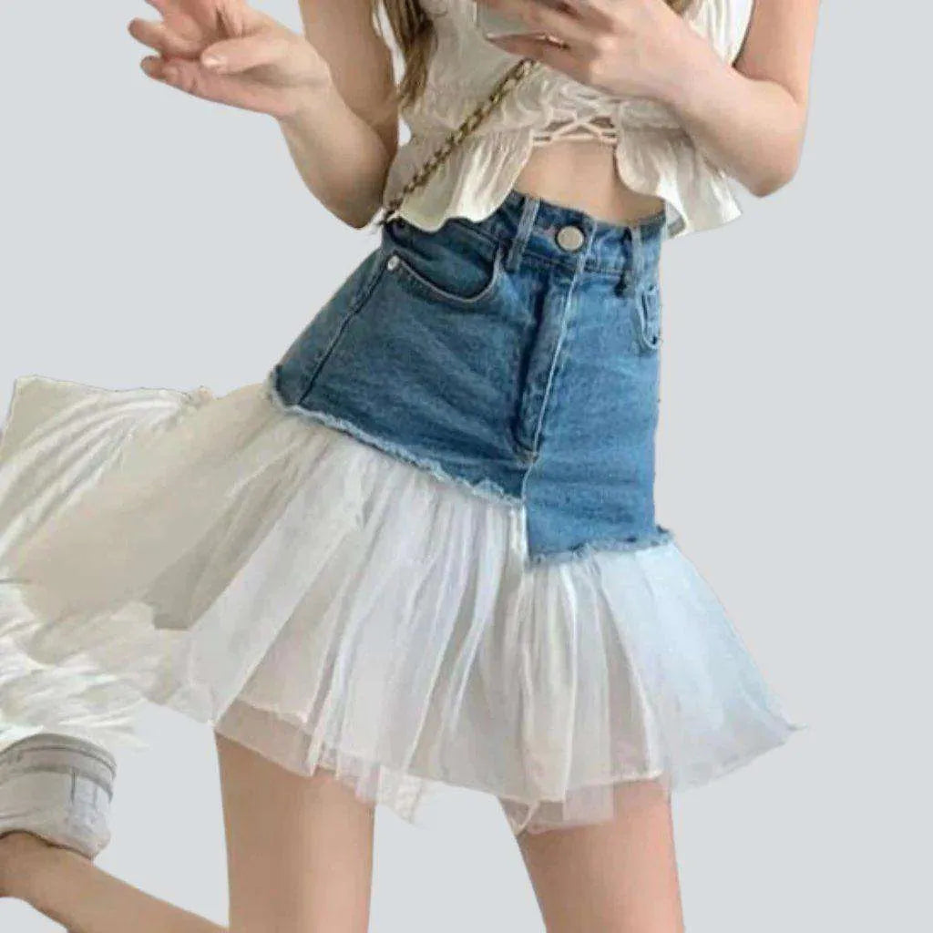 Ballet mini denim skirt