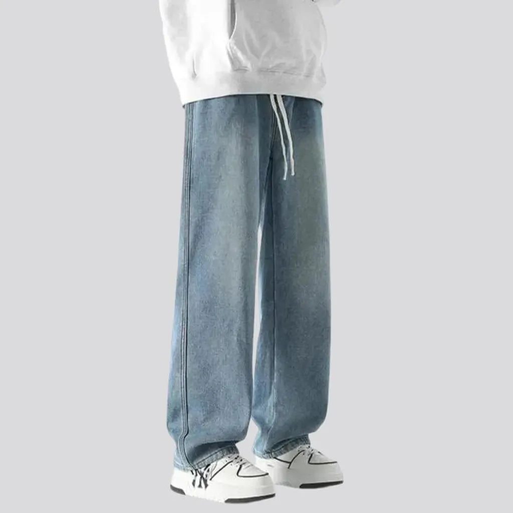 Mid rise men's jean joggers