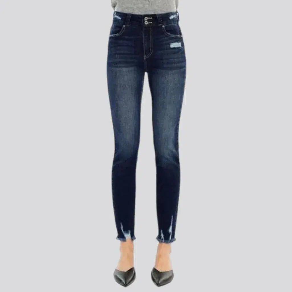 Dark-wash casual jeans
 for women