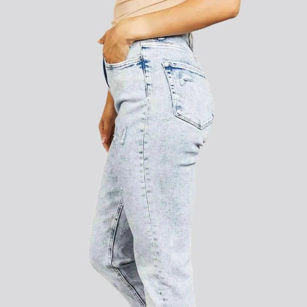 Mom women's cutoff-bottoms jeans