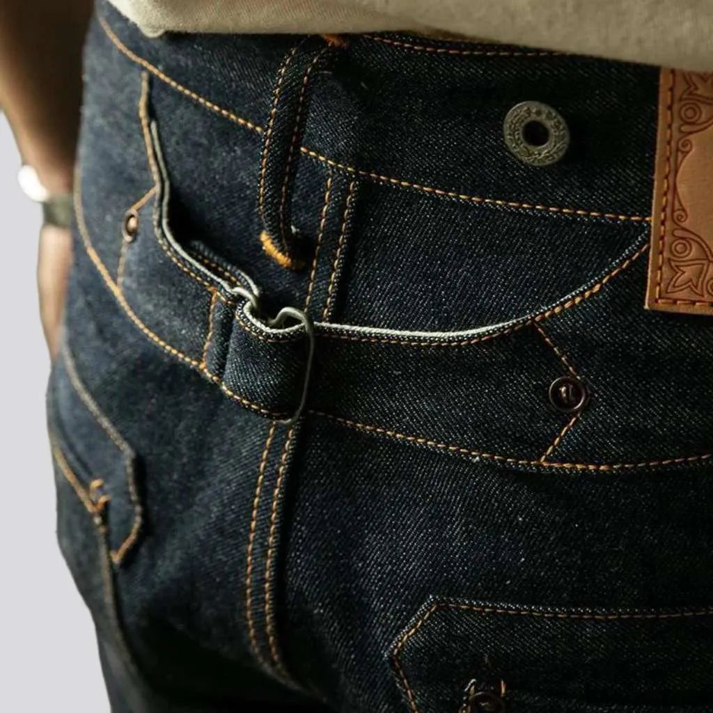 Raw heavyweight men's selvedge jeans