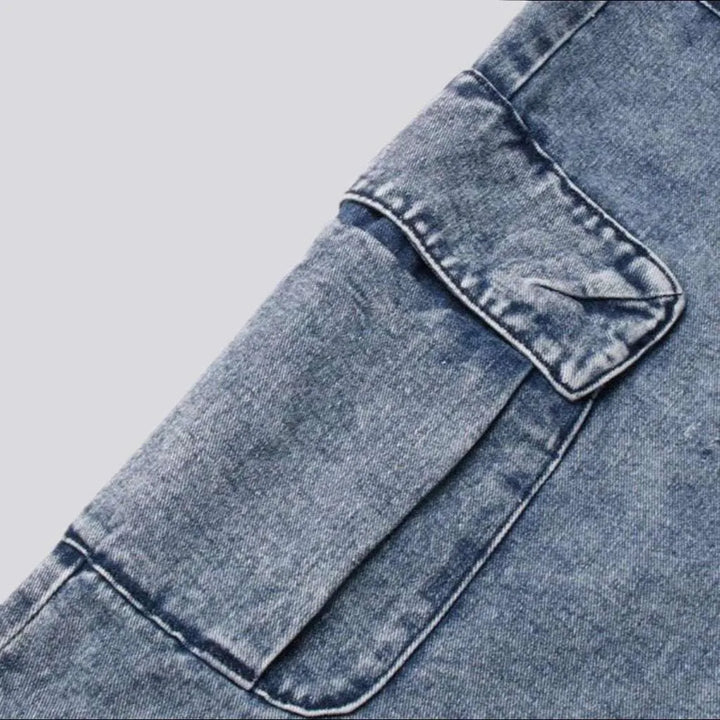 Cargo women's jean skirt