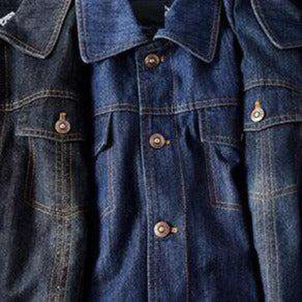 Casual slim men's jean jacket