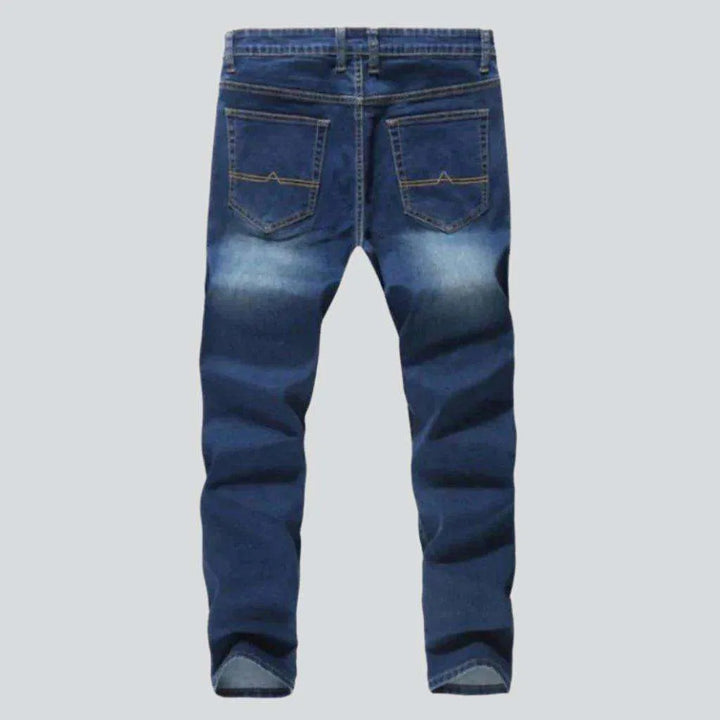 Mobile pocket men's slim jeans