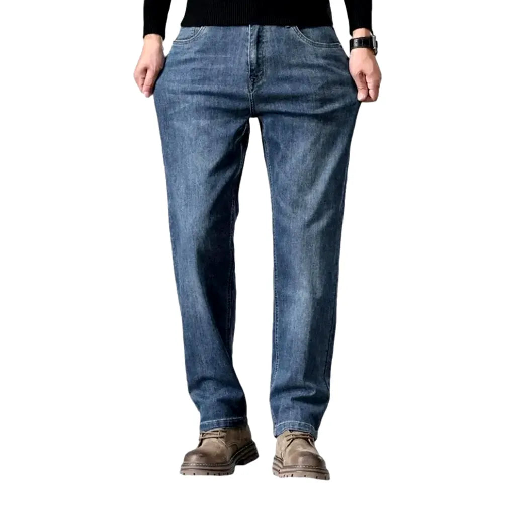 Narrowing Vintage Stretchable Men's Jeans - Blue